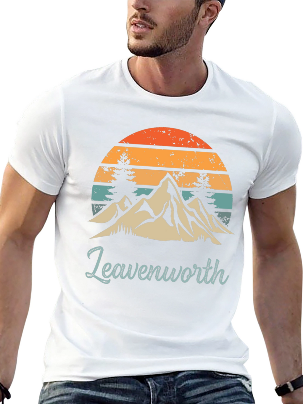 Leavenworth Mountain Sunset Graphic Tee