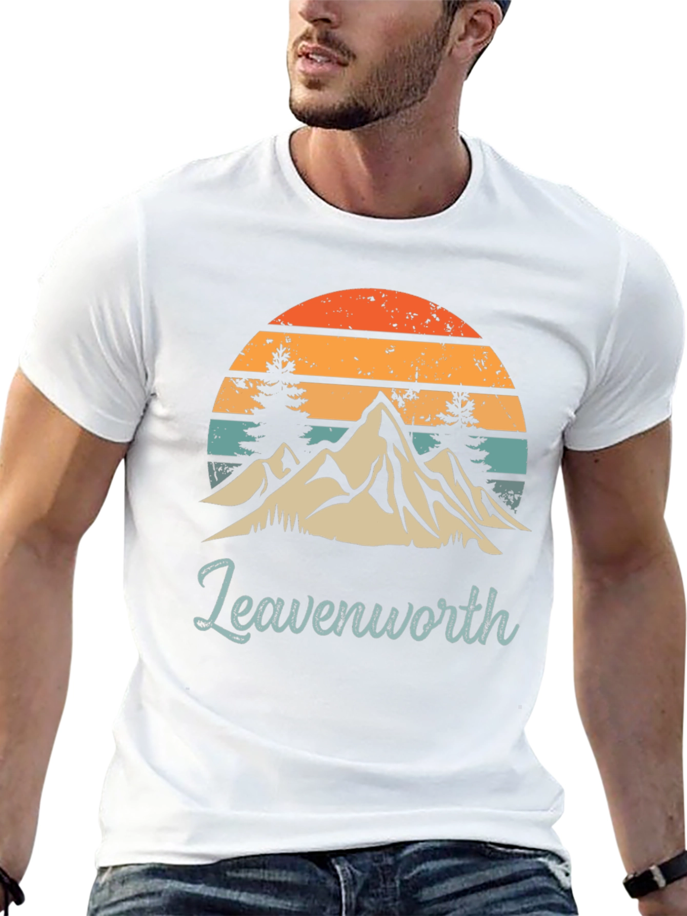 Leavenworth Mountain Sunset Graphic Tee