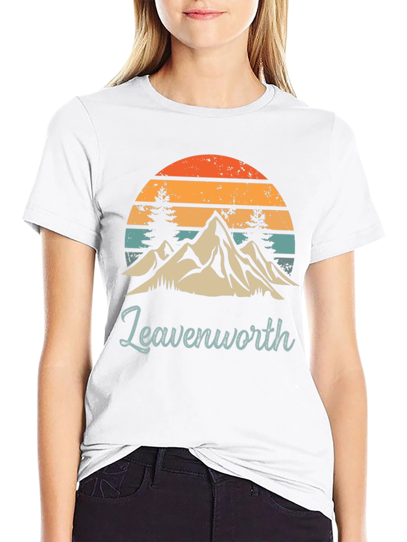 Leavenworth Mountain Sunset Graphic Tee