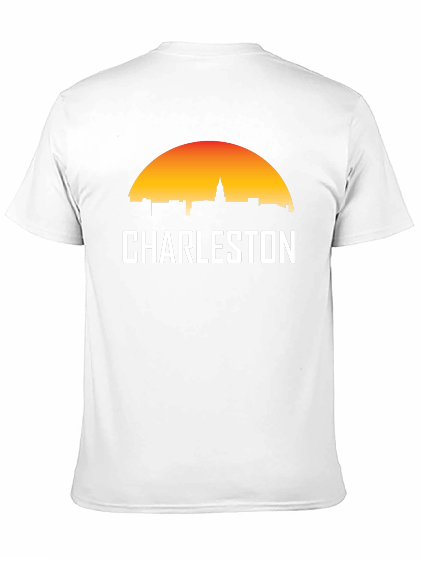 Charleston Skyline Graphic Tee - Black Cotton T-Shirt