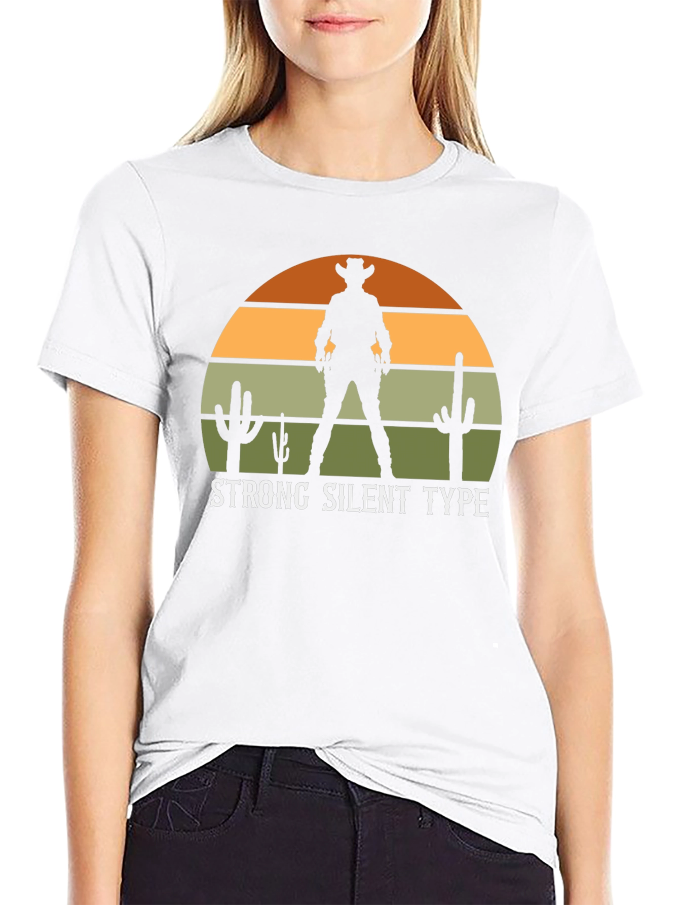 Strong Silent Type Western Sunset Graphic Tee