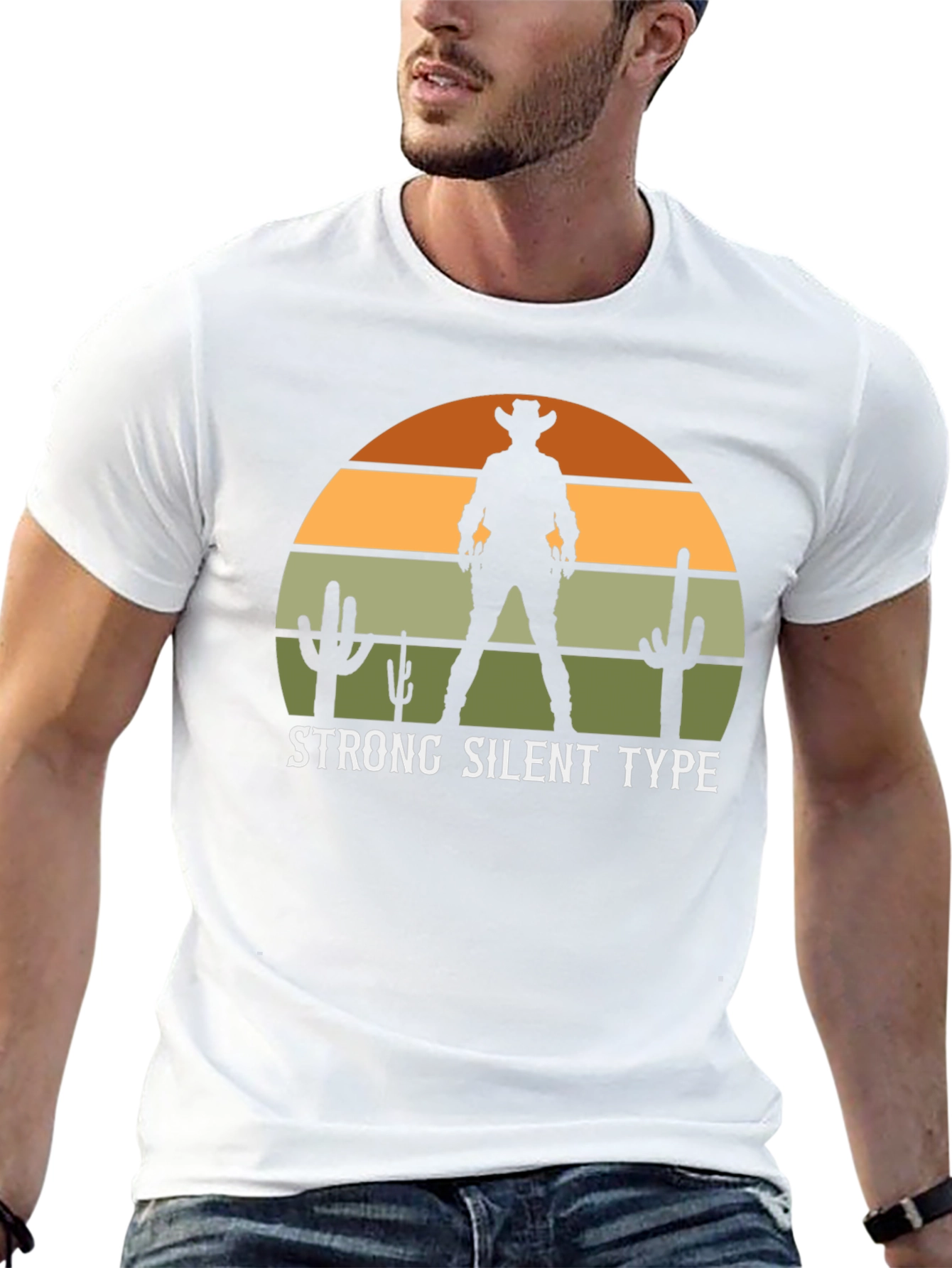Strong Silent Type Western Sunset Graphic Tee