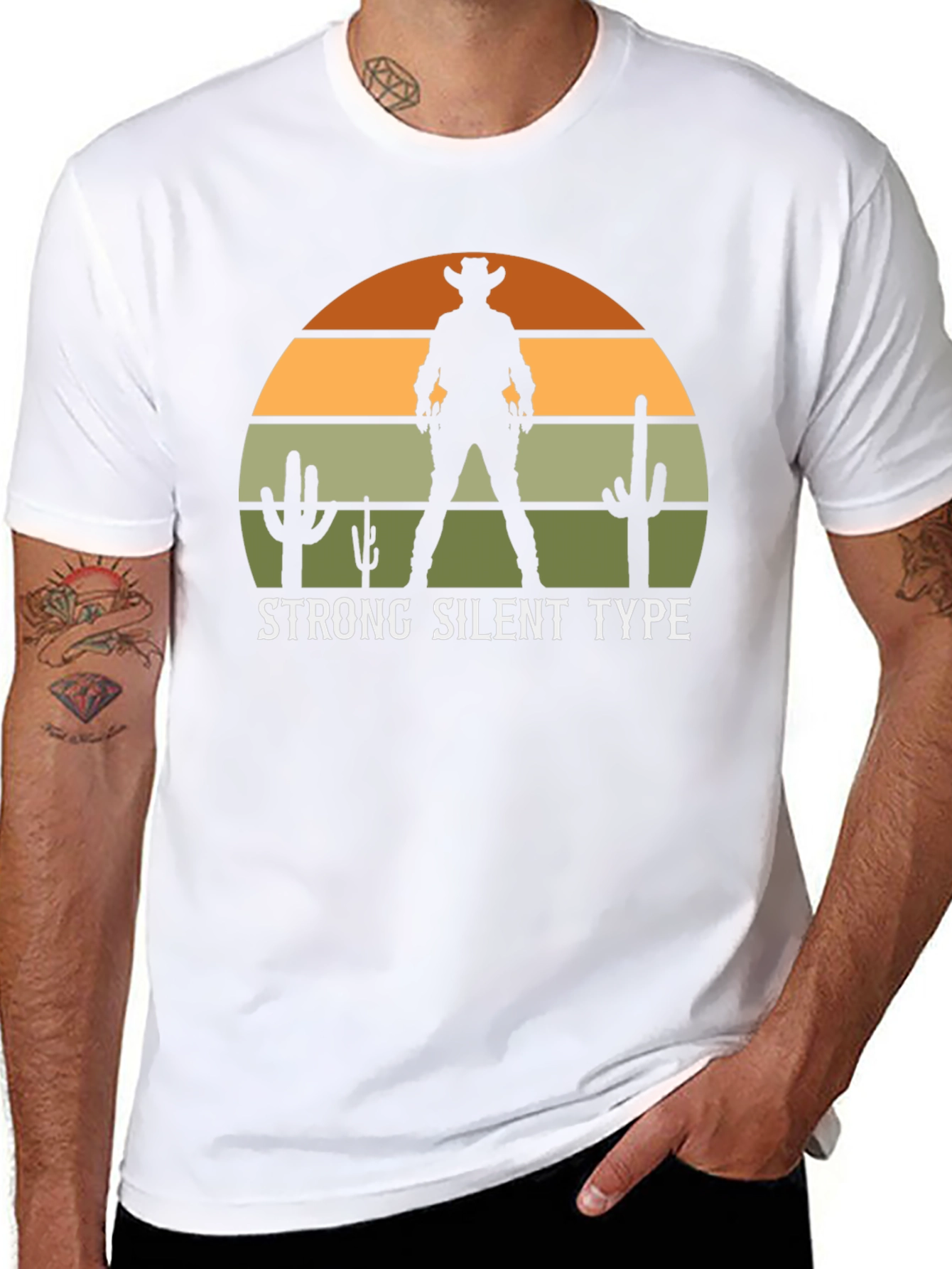 Strong Silent Type Western Sunset Graphic Tee