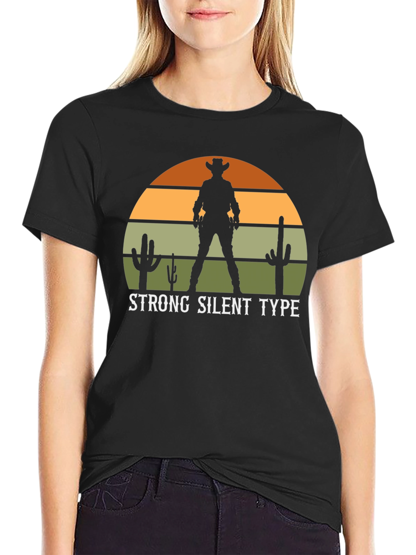 Strong Silent Type Western Sunset Graphic Tee