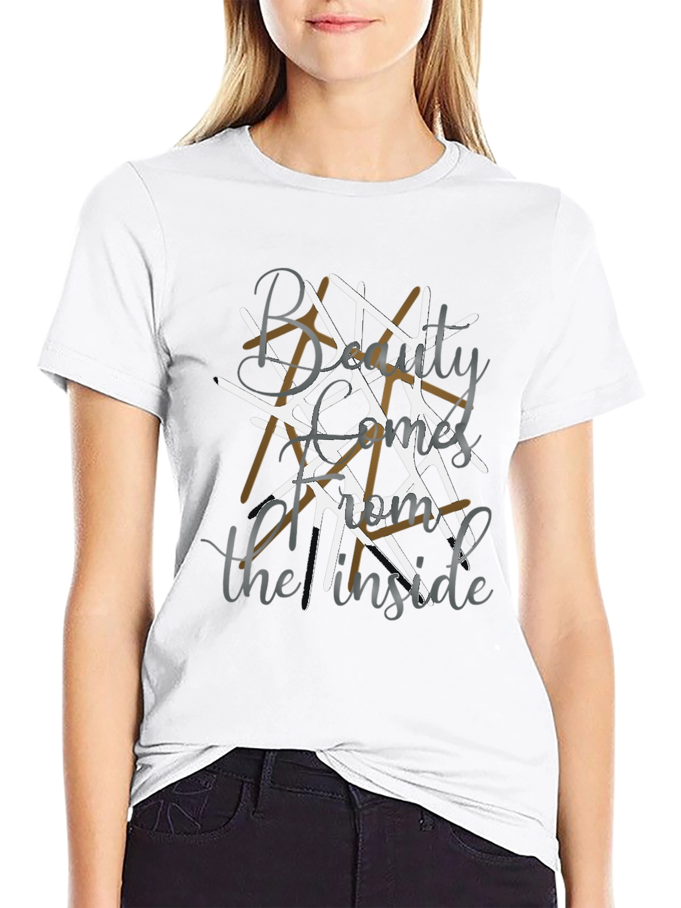 Beauty Comes from the Inside Black Tee