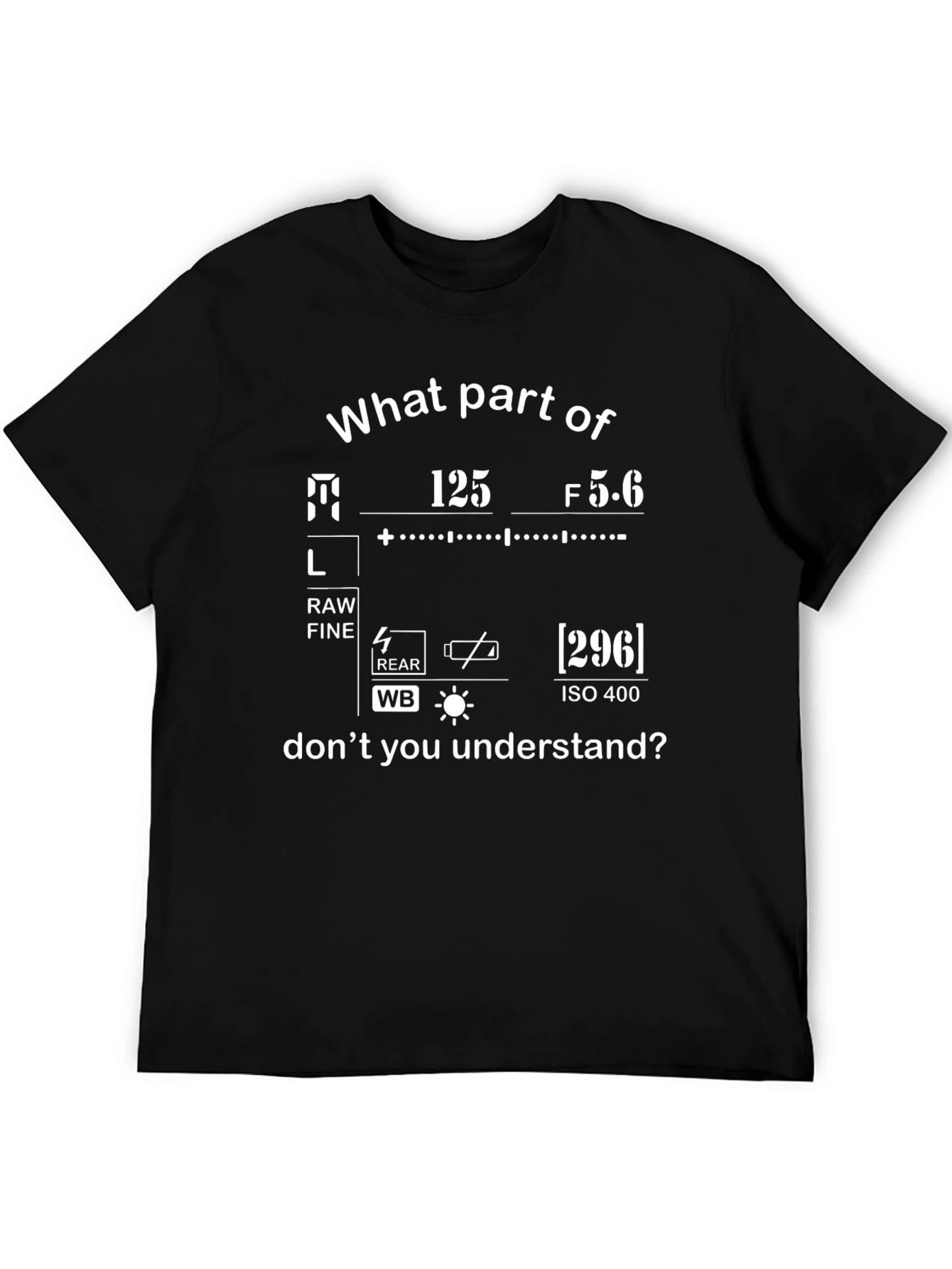 Photographer T-Shirt - Camera Settings Funny Gift Tee