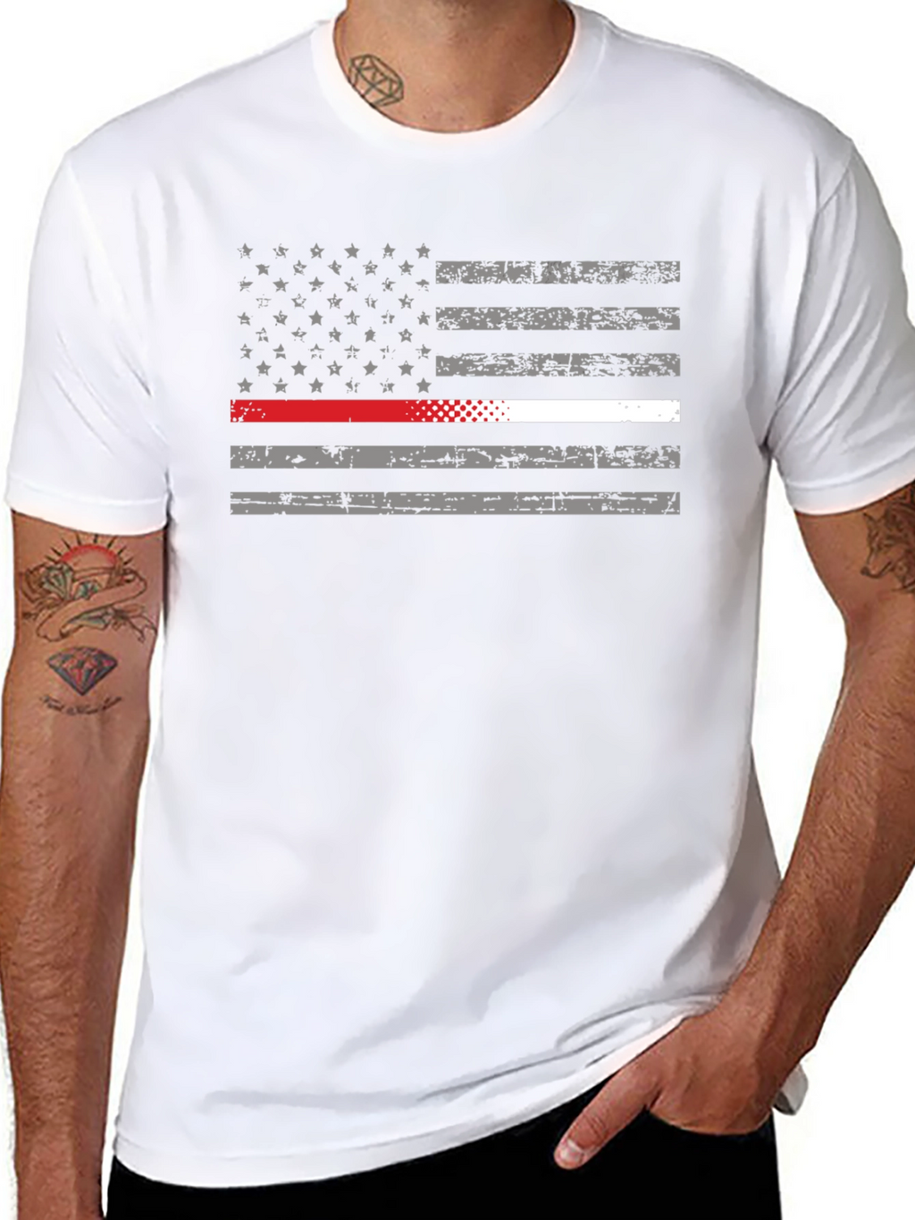 Thin Red Line Flag T-Shirt
