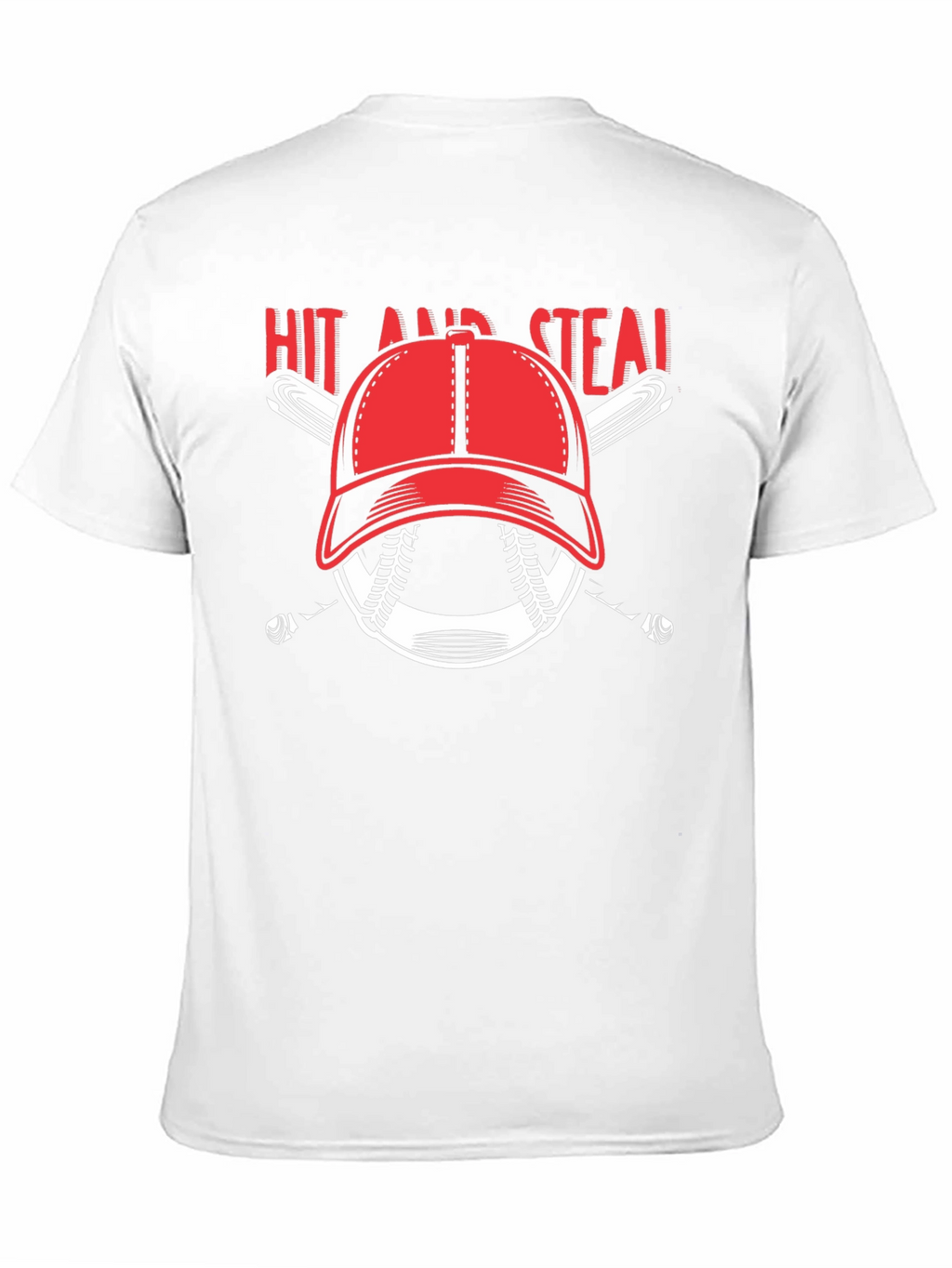 Hit and Steal Baseball Graphic T-Shirt