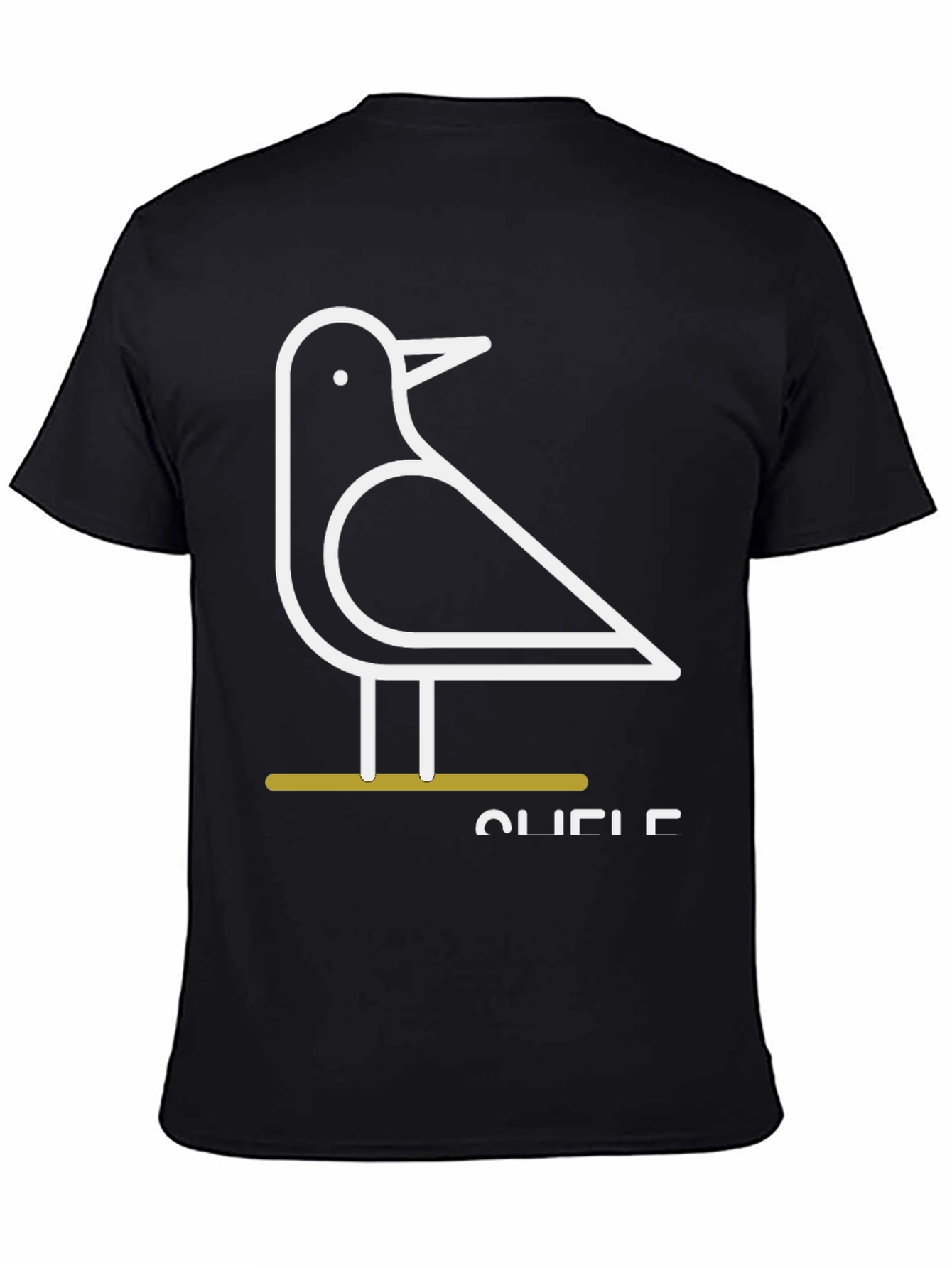 Minimalist Bird Graphic Tee - Black Unisex T-Shirt