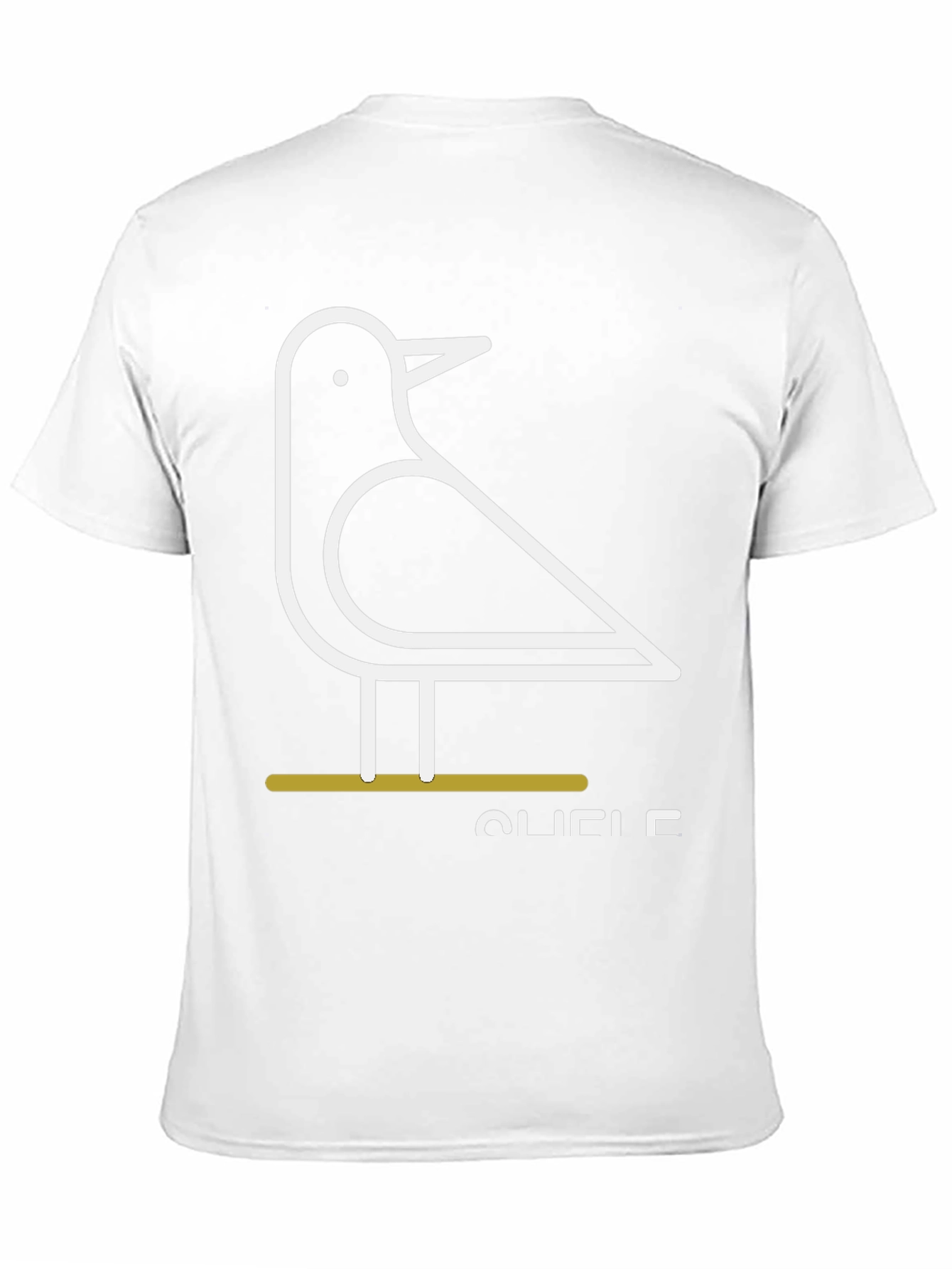 Minimalist Bird Graphic Tee - Black Unisex T-Shirt