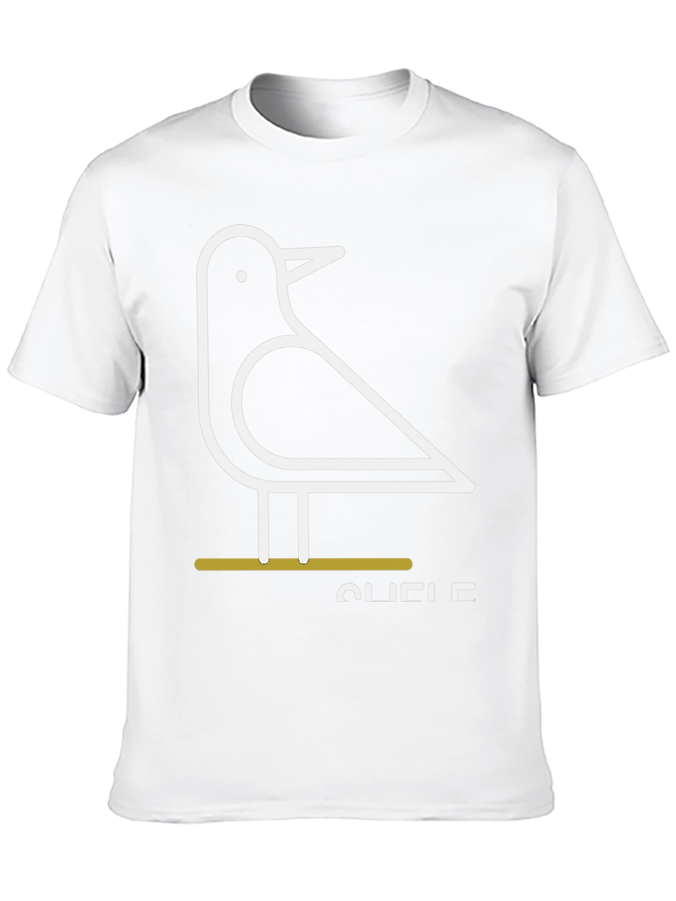 Minimalist Bird Graphic Tee - Black Unisex T-Shirt