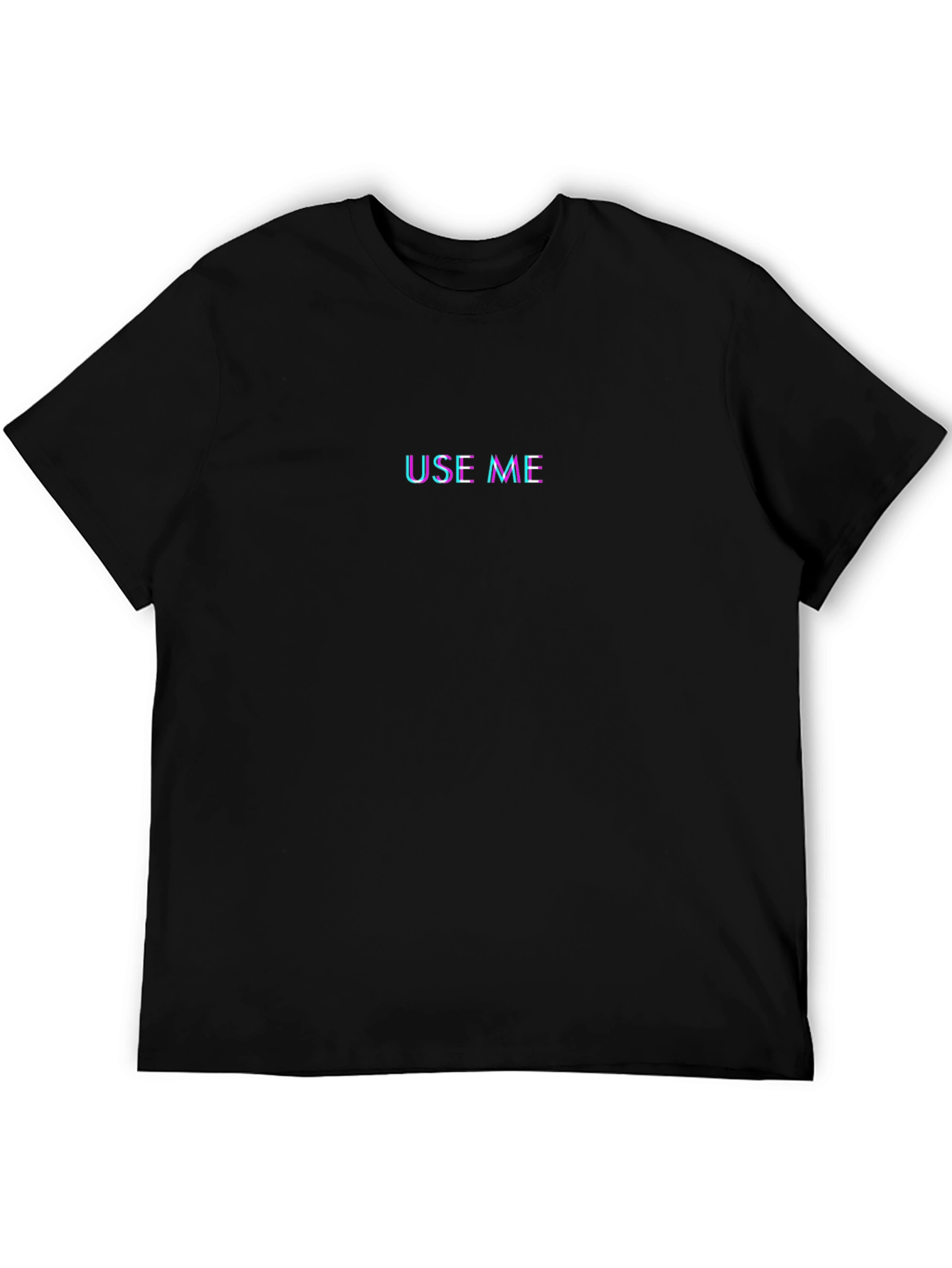 Use Me Glitch T-Shirt - Black Casual Tee