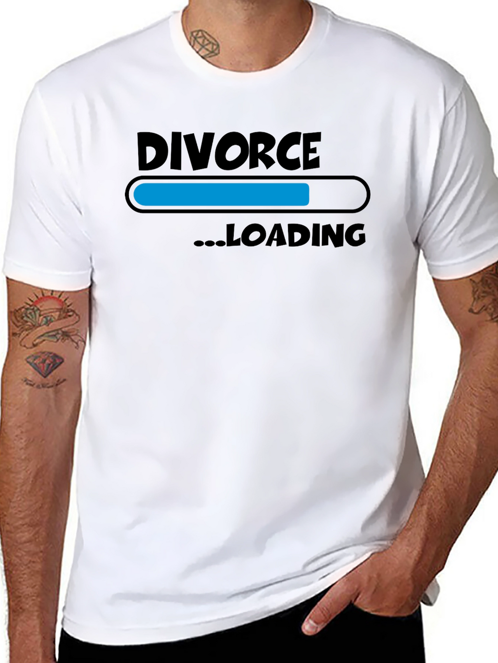 Divorce Loading Graphic Print T-Shirt