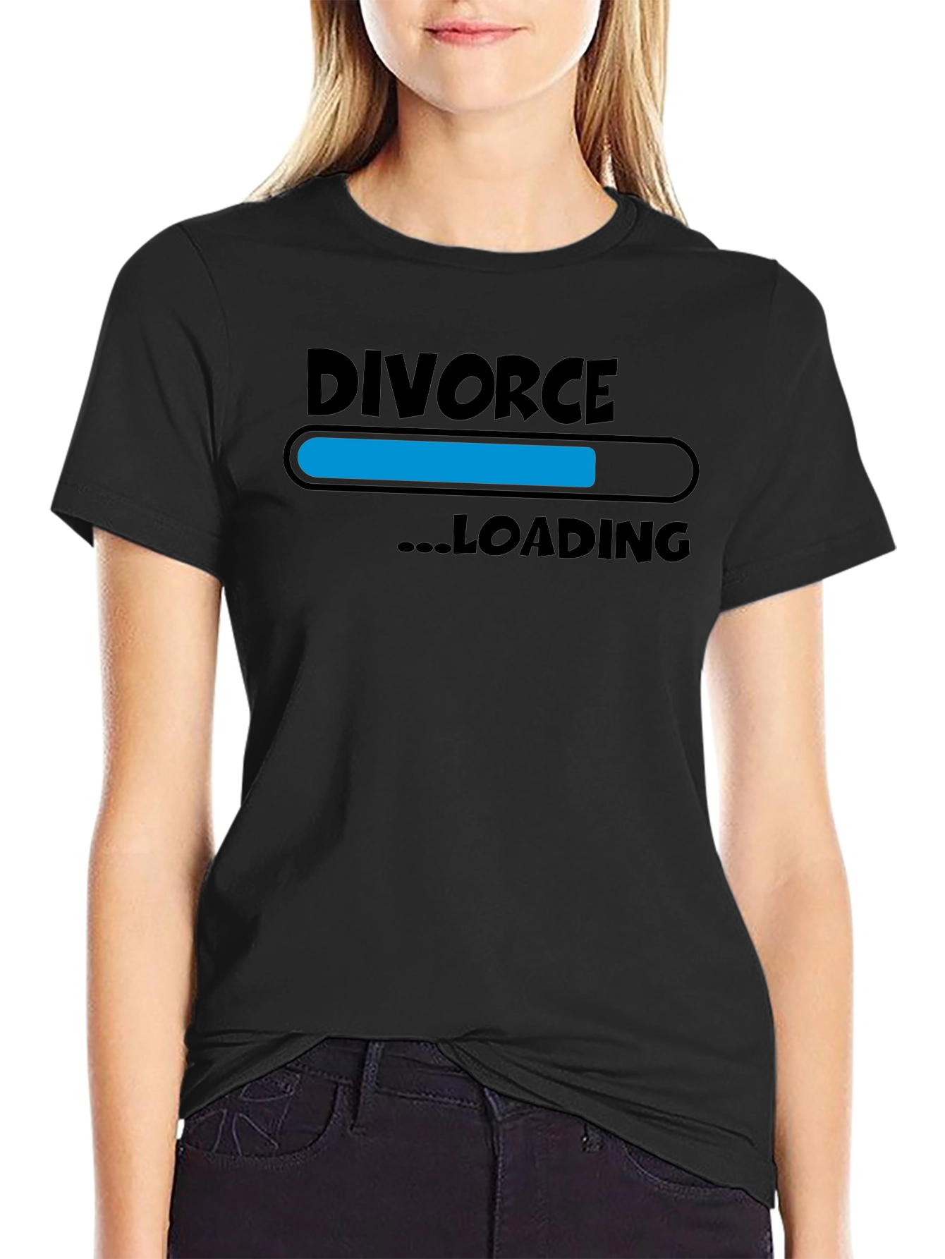 Divorce Loading Graphic Print T-Shirt
