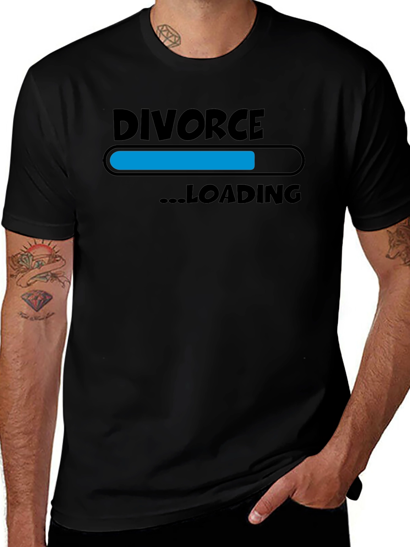 Divorce Loading Graphic Print T-Shirt