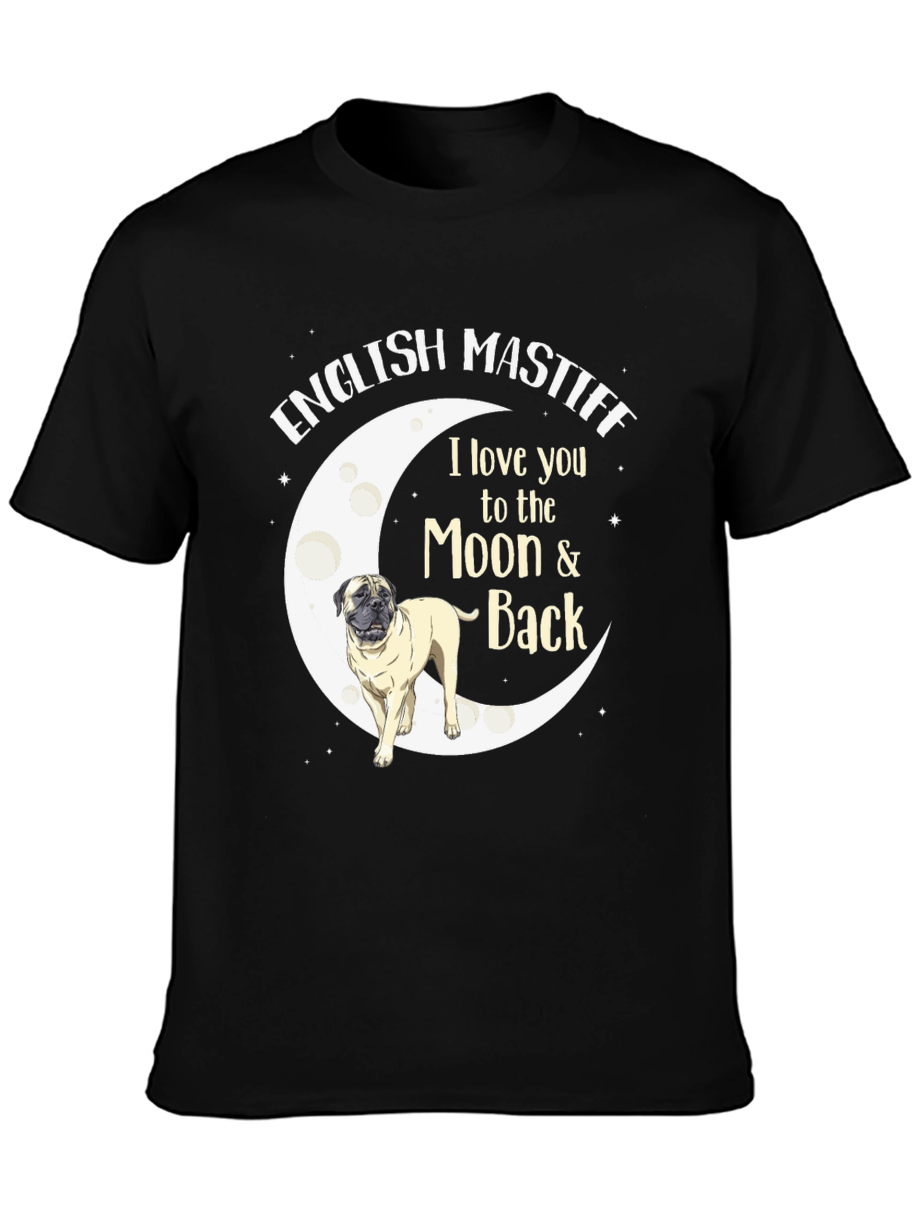 English Mastiff Moon & Back T-Shirt