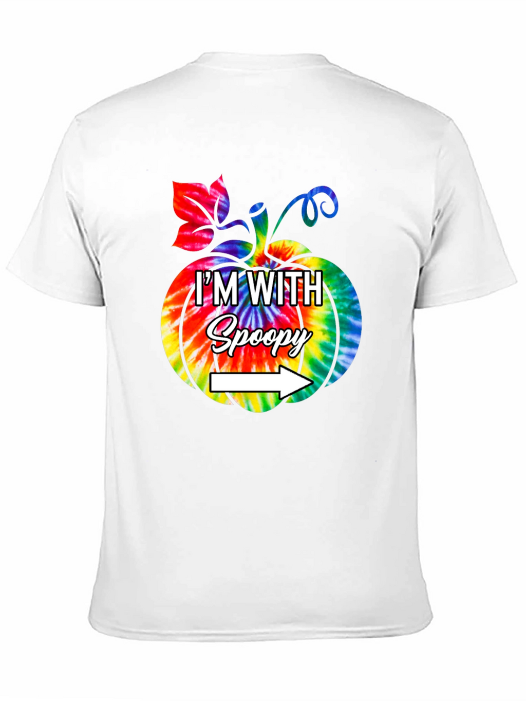 Im With Spoopy Tie Dye Pumpkin Graphic Tee