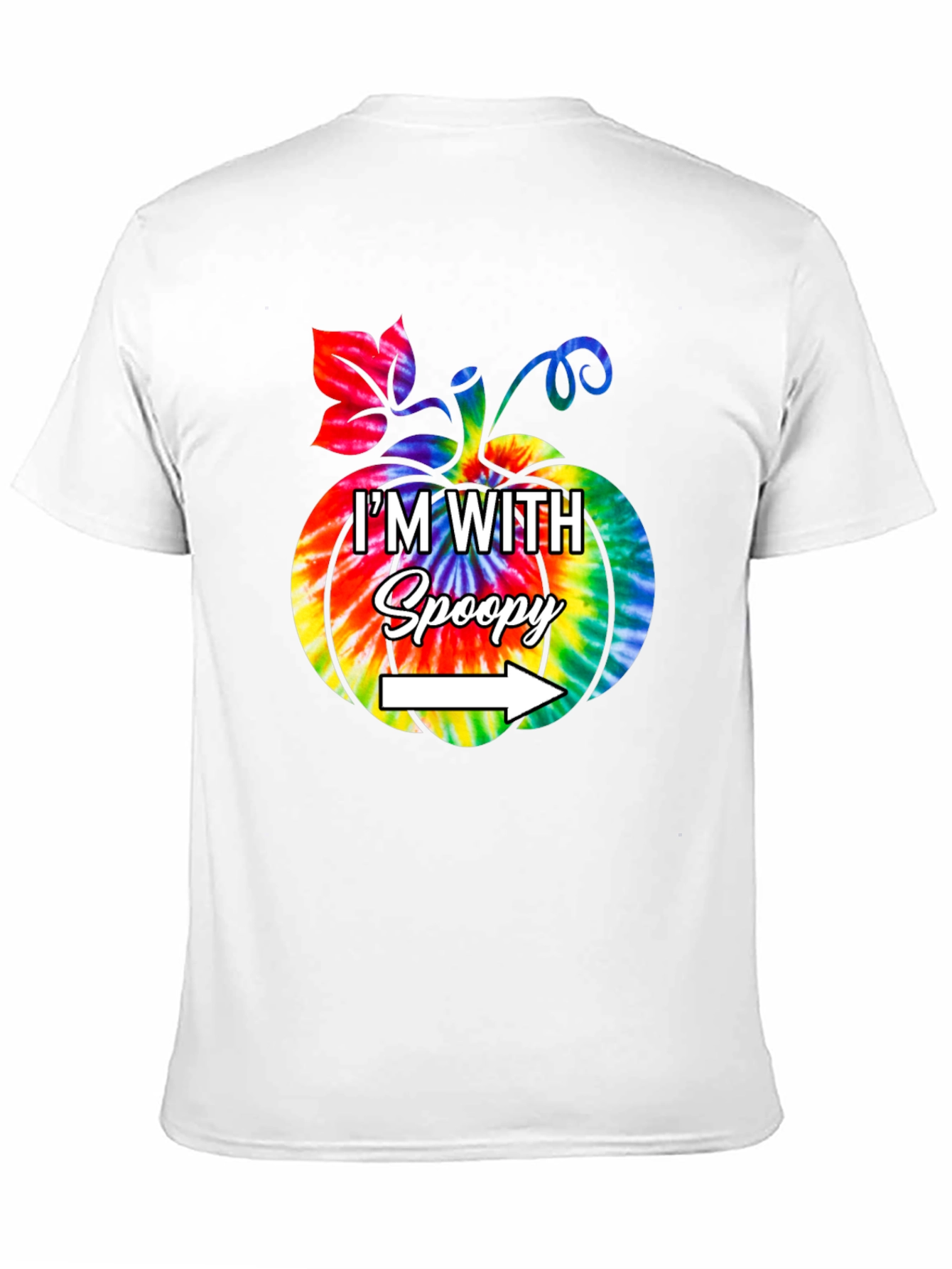 Im With Spoopy Tie Dye Pumpkin Graphic Tee