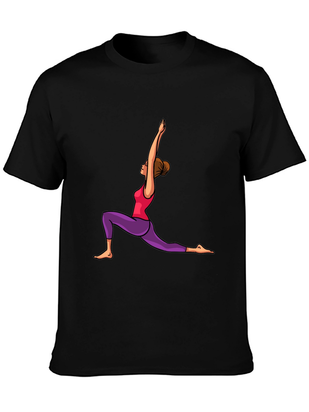 Yoga Pose Graphic Black T-Shirt