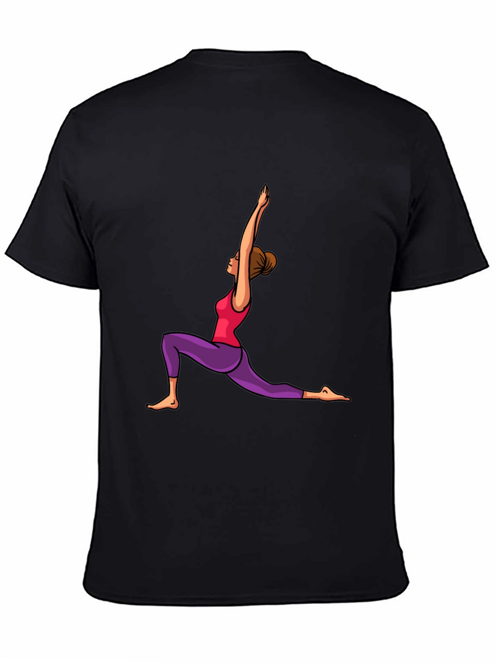 Yoga Pose Graphic Black T-Shirt