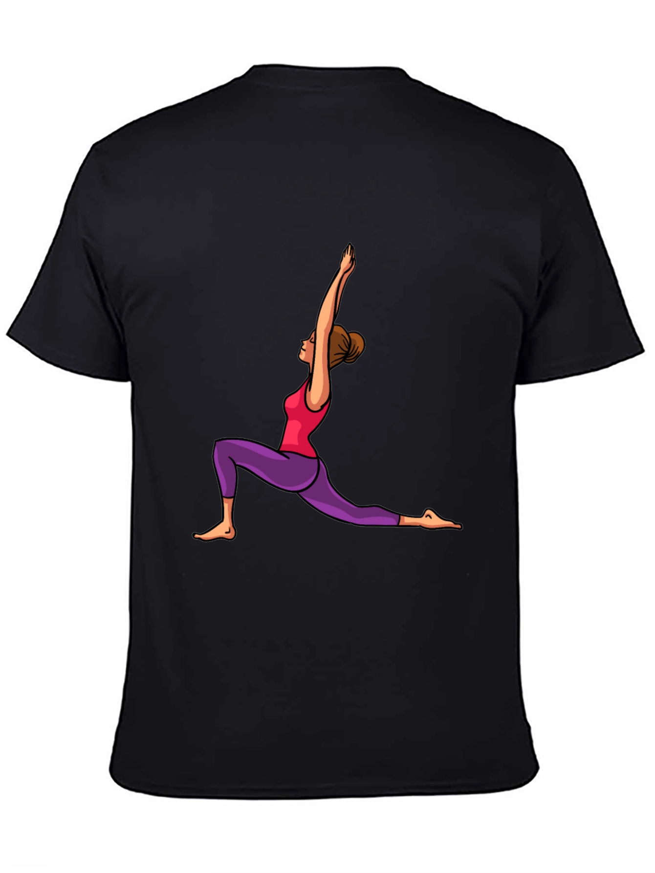 Yoga Pose Graphic Black T-Shirt
