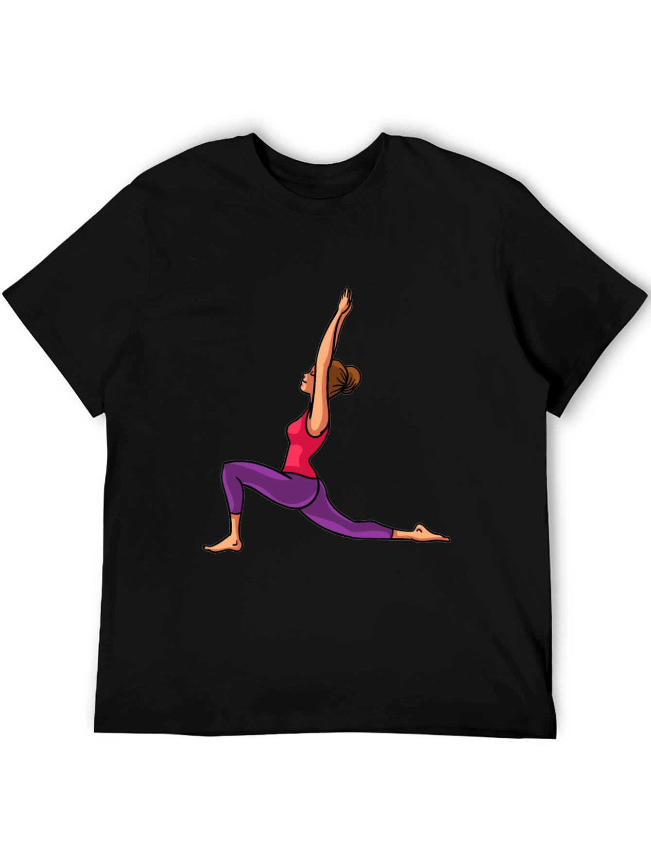 Yoga Pose Graphic Black T-Shirt