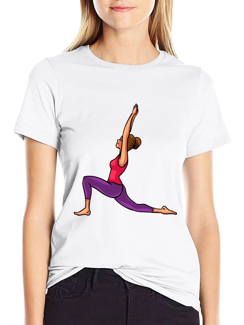 Yoga Pose Graphic Black T-Shirt
