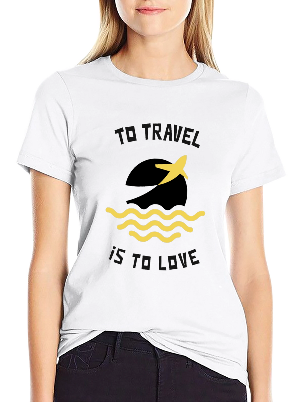 Travel is Love Graphic Tee - Black