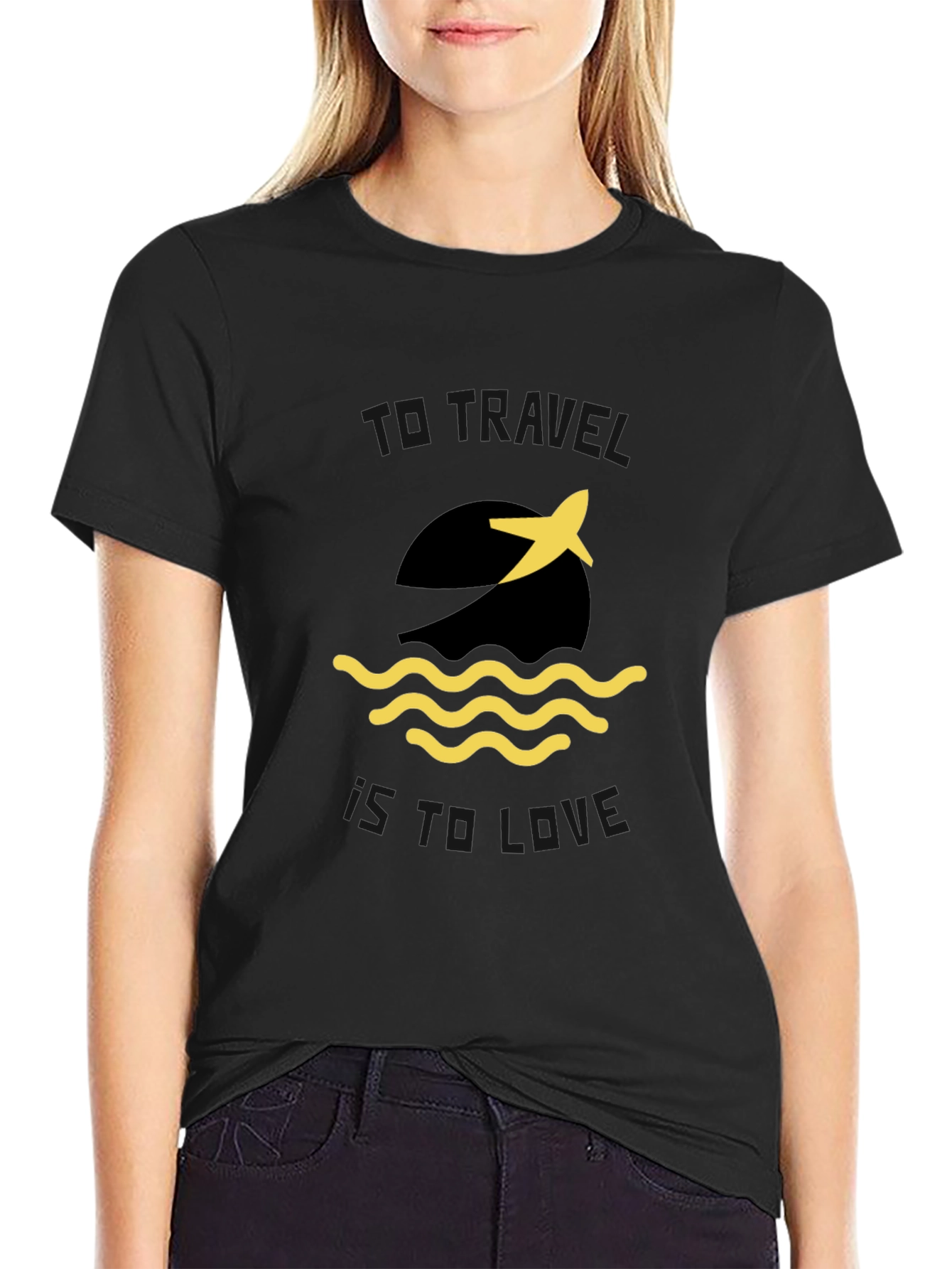 Travel is Love Graphic Tee - Black