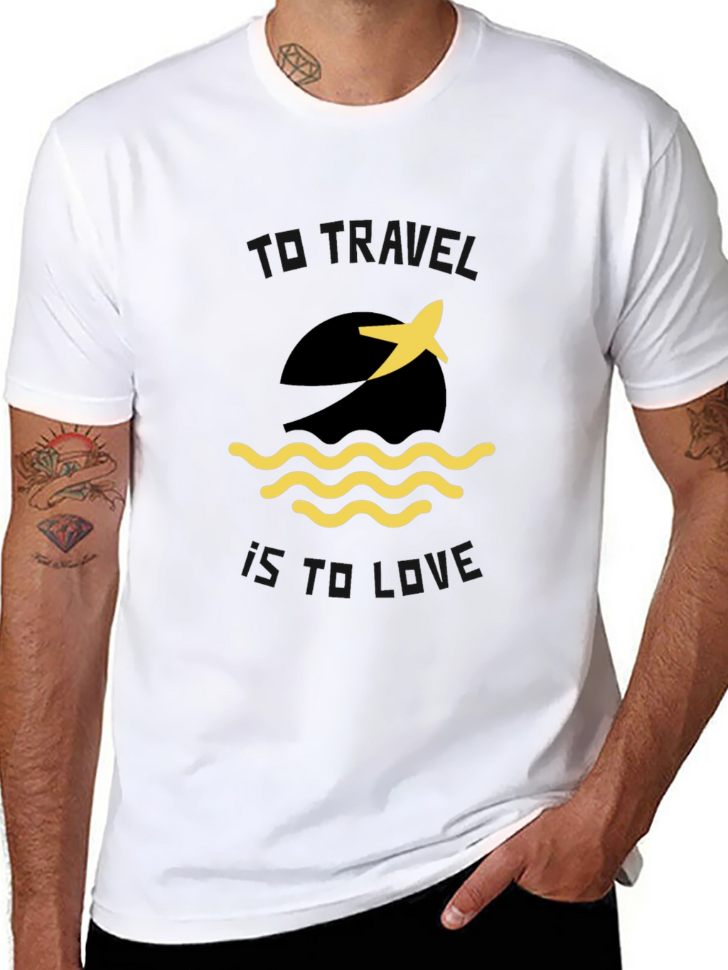 Travel is Love Graphic Tee - Black