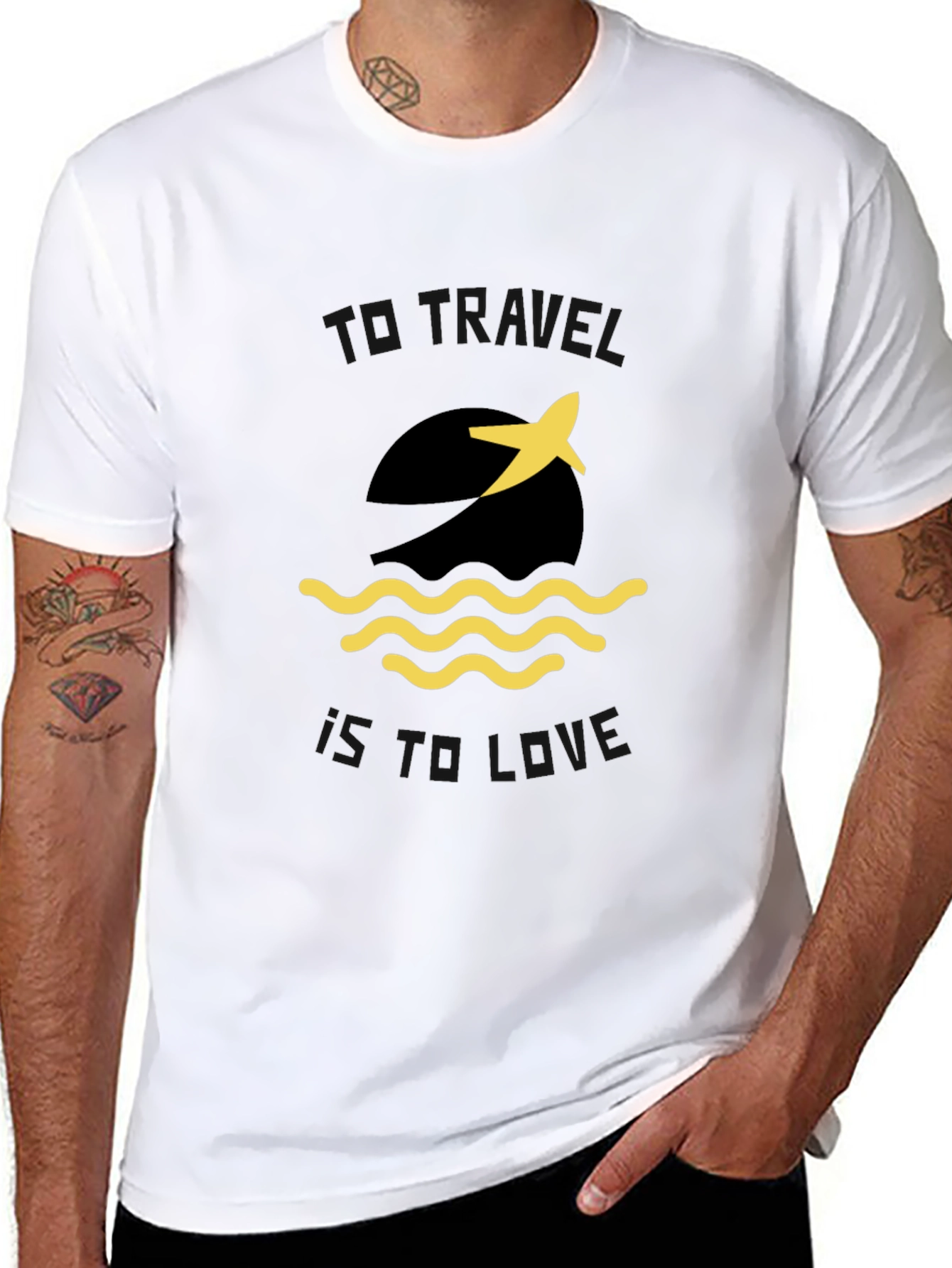 Travel is Love Graphic Tee - Black