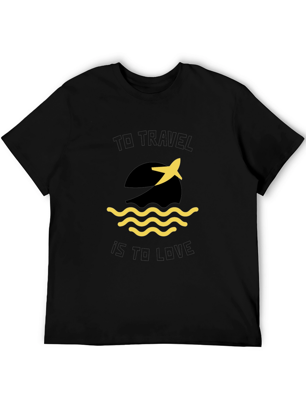 Travel is Love Graphic Tee - Black