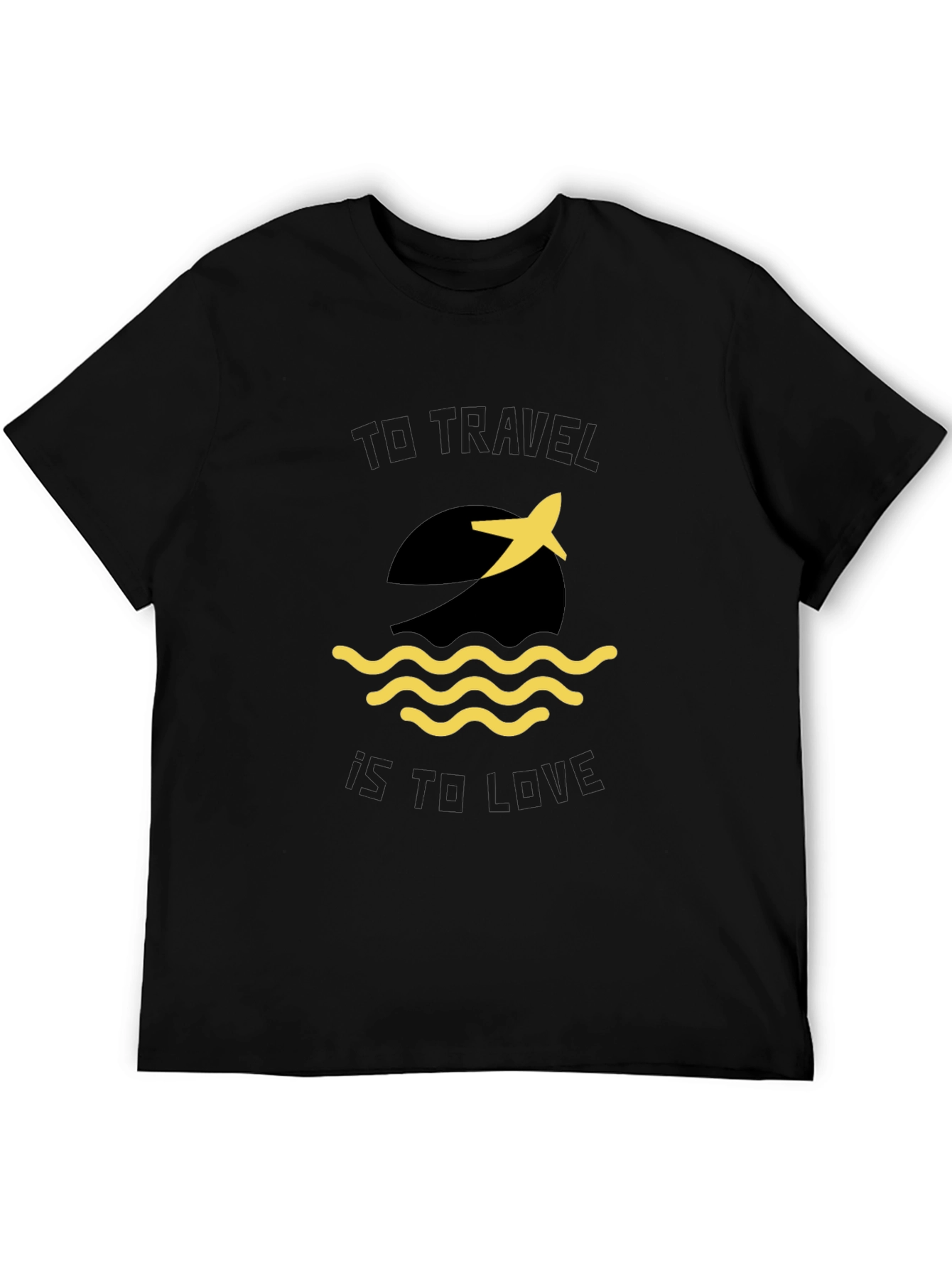 Travel is Love Graphic Tee - Black