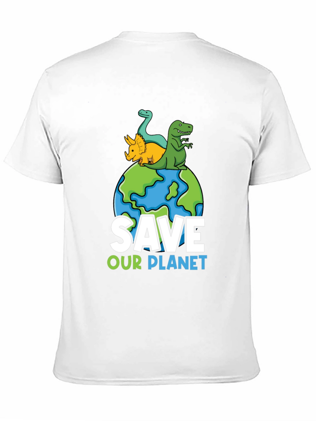 Save Our Planet Dinosaur Graphic T-Shirt
