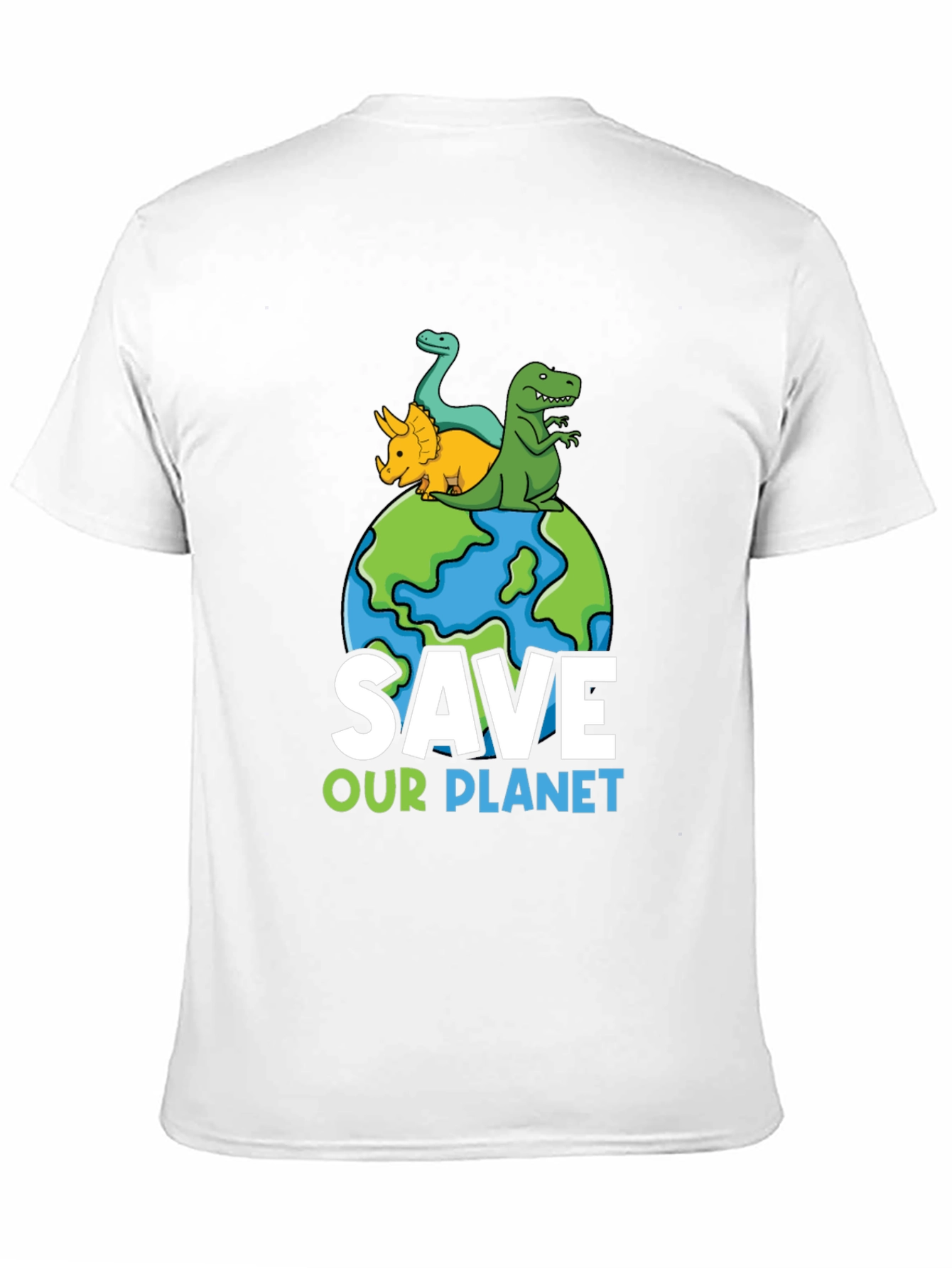 Save Our Planet Dinosaur Graphic T-Shirt