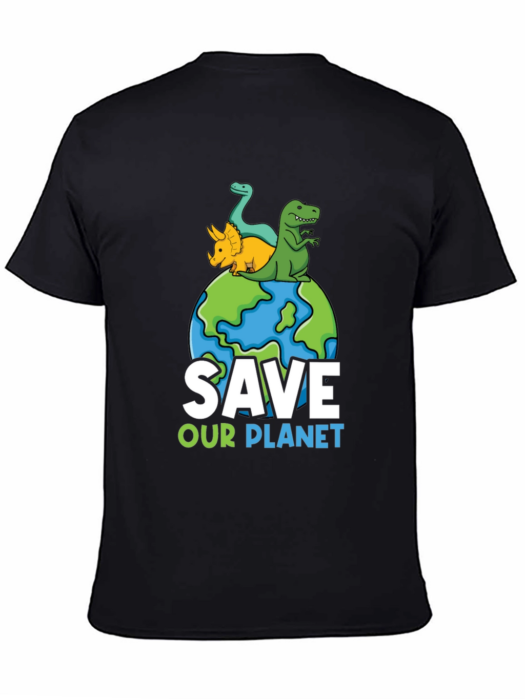 Save Our Planet Dinosaur Graphic T-Shirt