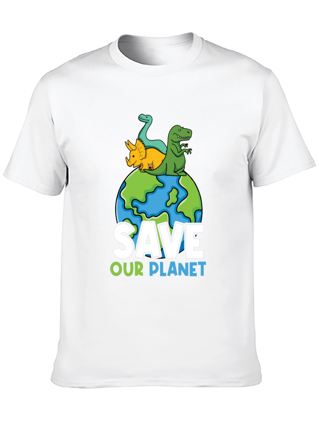 Save Our Planet Dinosaur Graphic T-Shirt