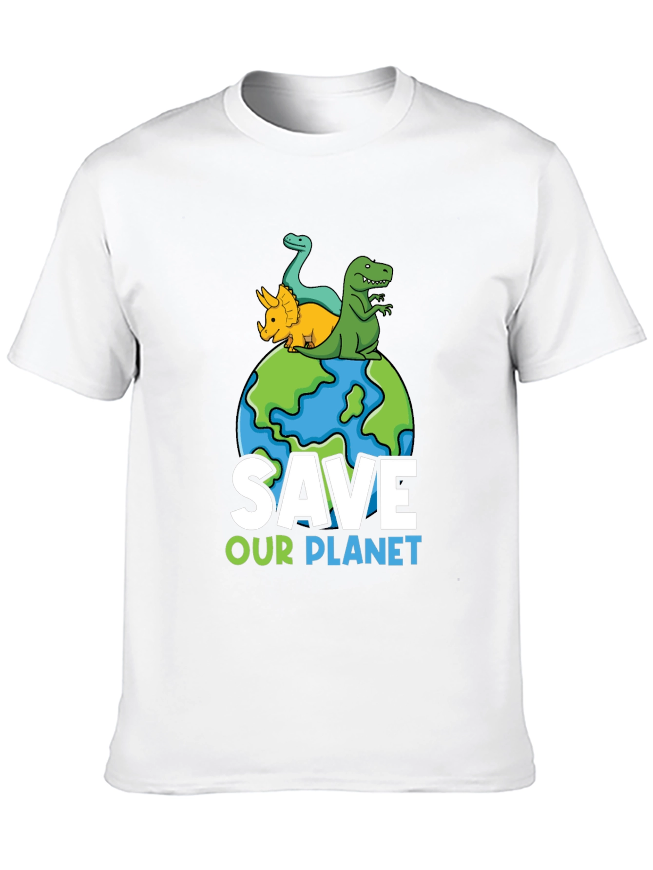 Save Our Planet Dinosaur Graphic T-Shirt