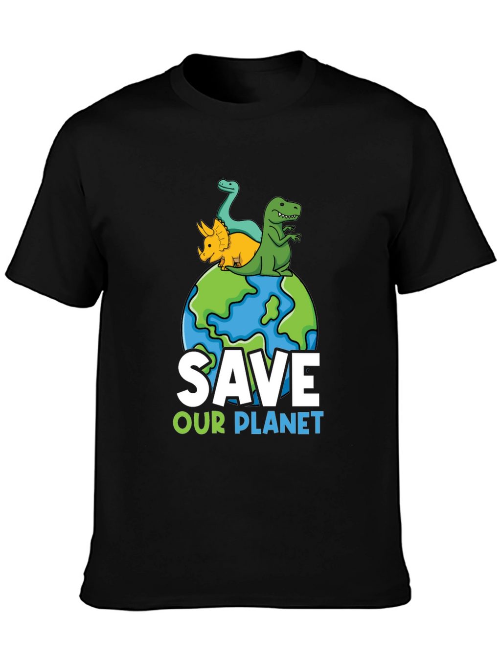 Save Our Planet Dinosaur Graphic T-Shirt