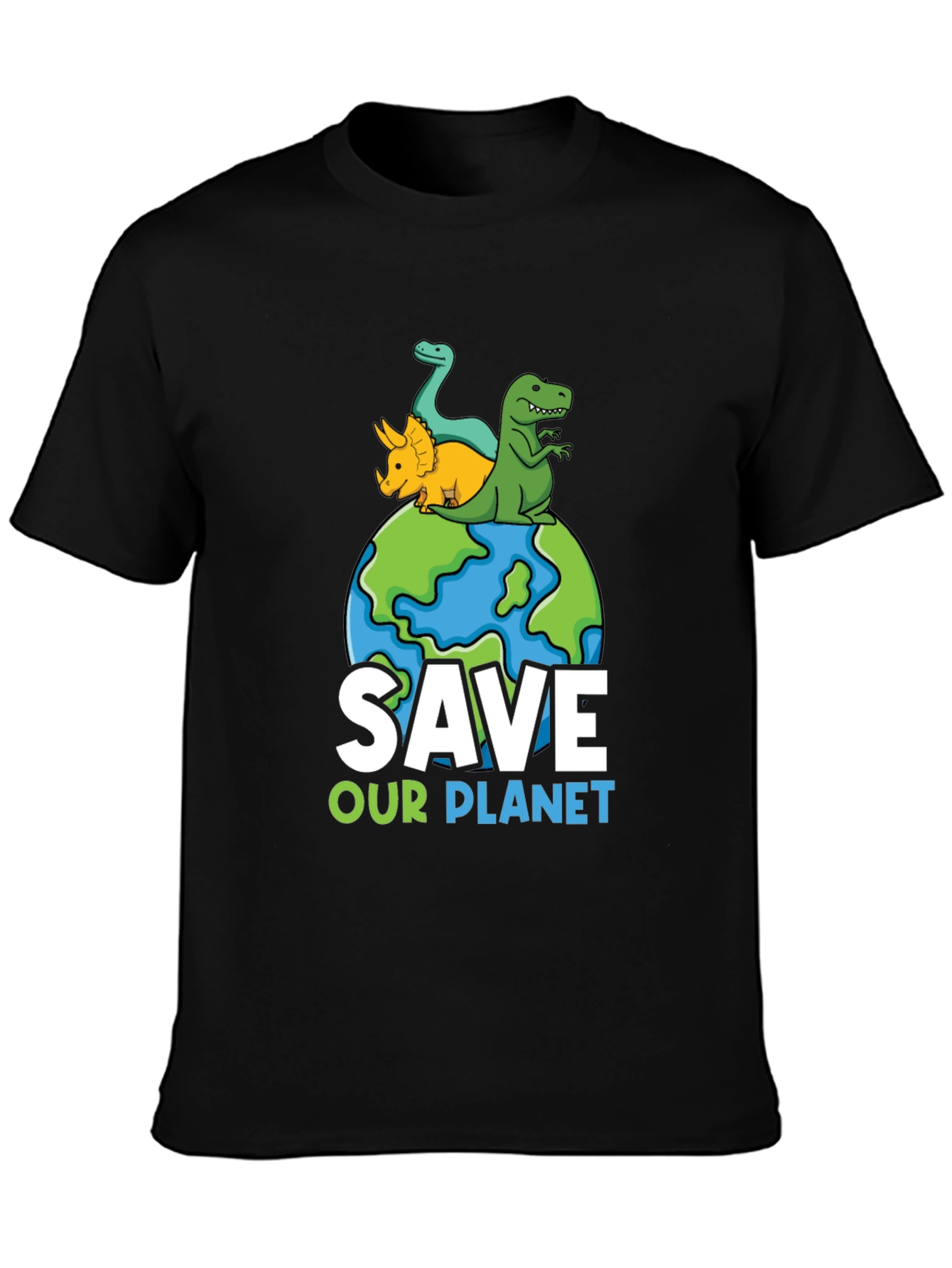 Save Our Planet Dinosaur Graphic T-Shirt