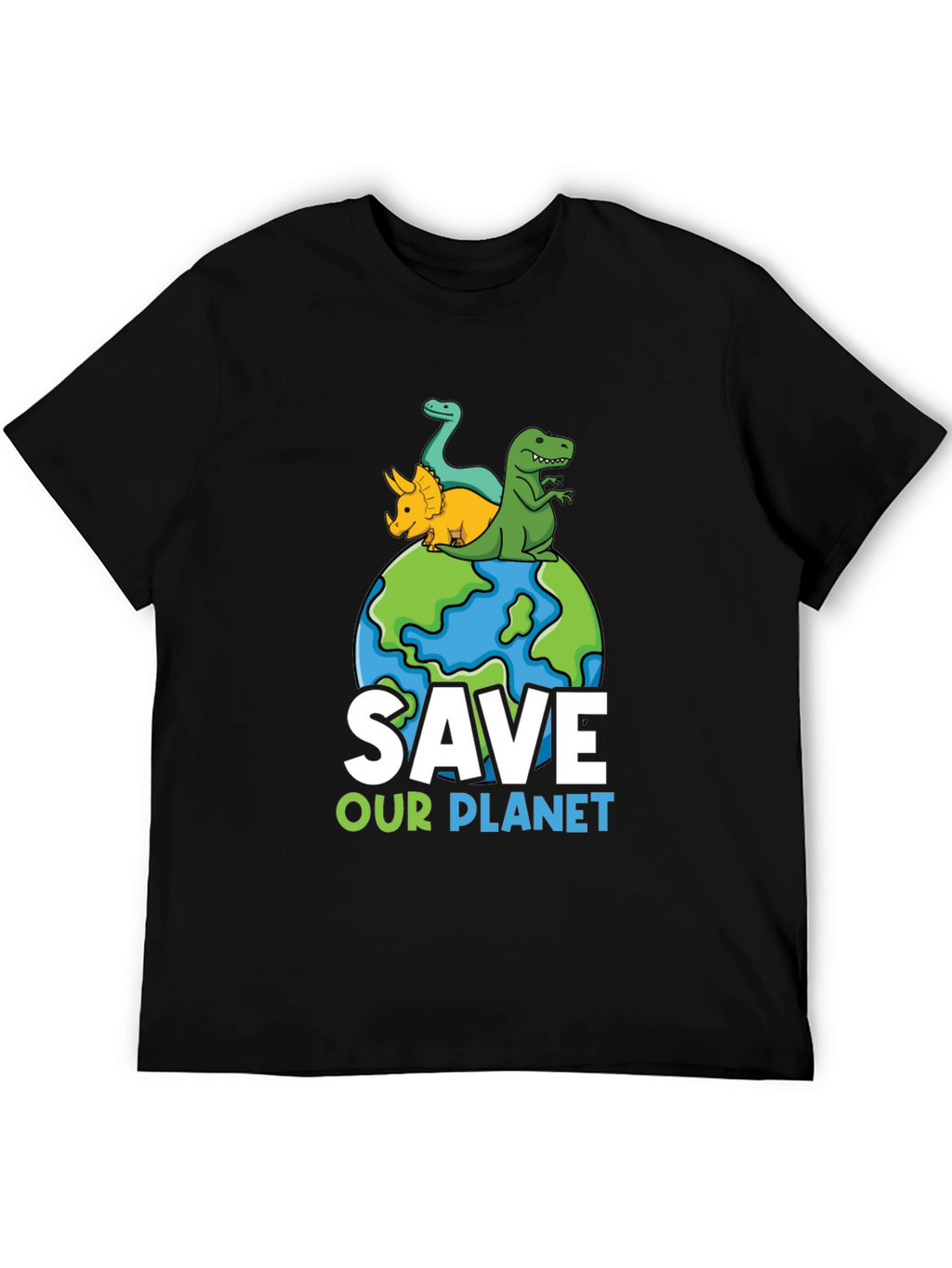 Save Our Planet Dinosaur Graphic T-Shirt