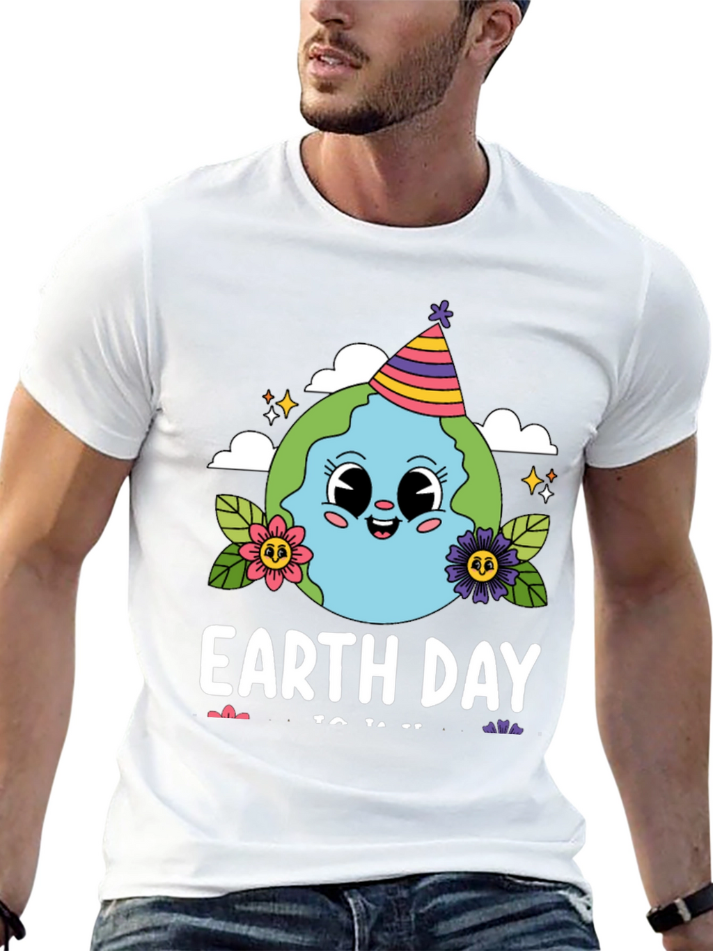 Earth Day Cartoon Globe T-Shirt
