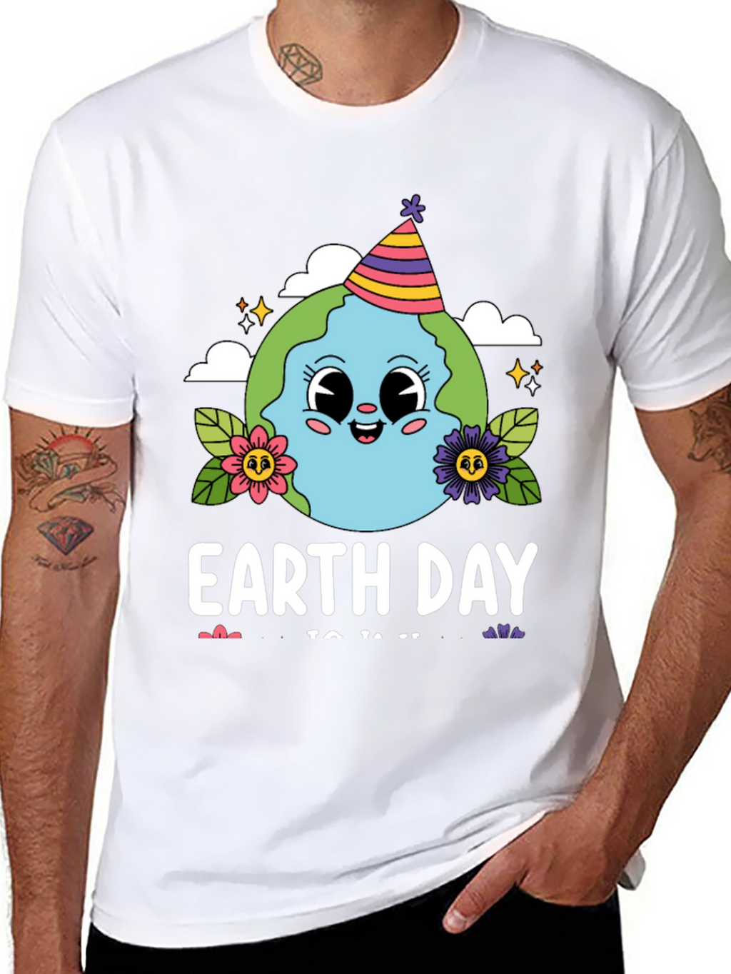 Earth Day Cartoon Globe T-Shirt