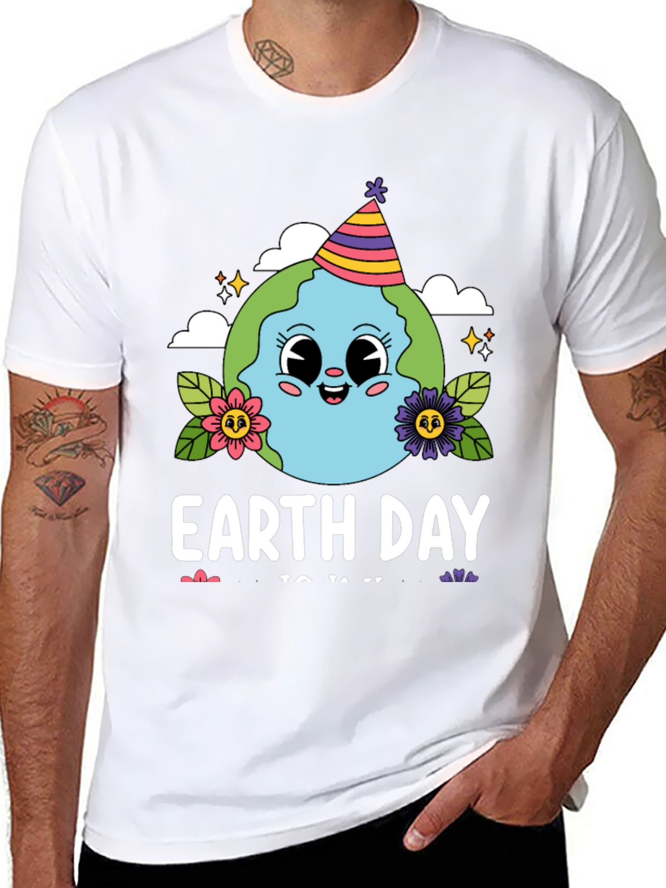 Earth Day Cartoon Globe T-Shirt