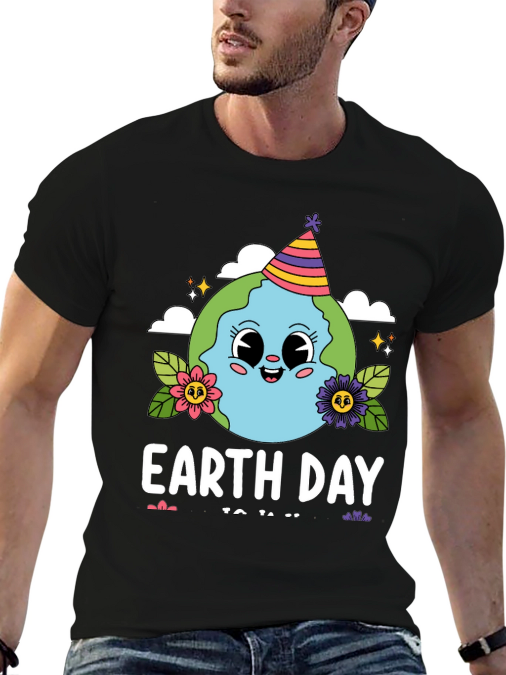 Earth Day Cartoon Globe T-Shirt