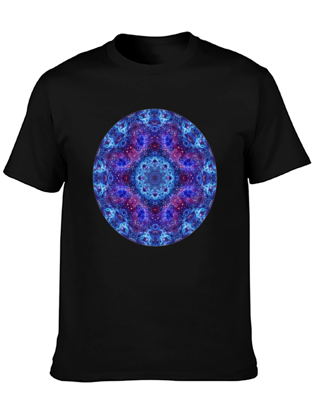 Cosmic Mandala Graphic T-Shirt - Black