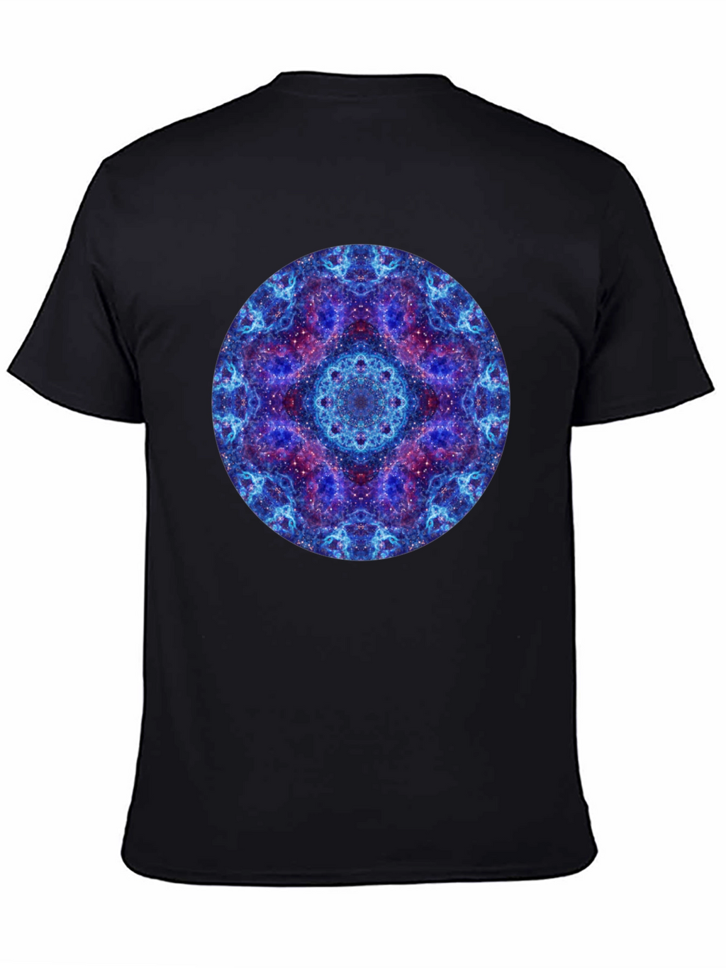 Cosmic Mandala Graphic T-Shirt - Black