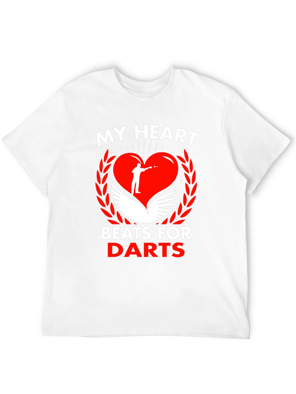 My Heart Beats For Darts Black T-Shirt