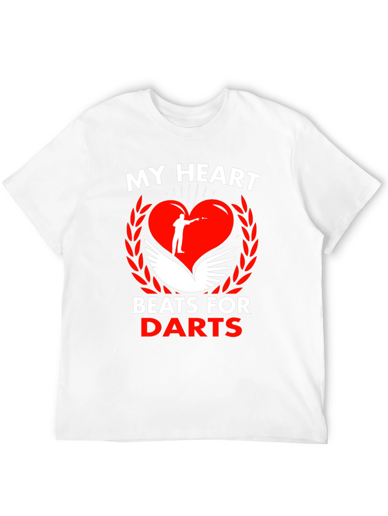 My Heart Beats For Darts Black T-Shirt