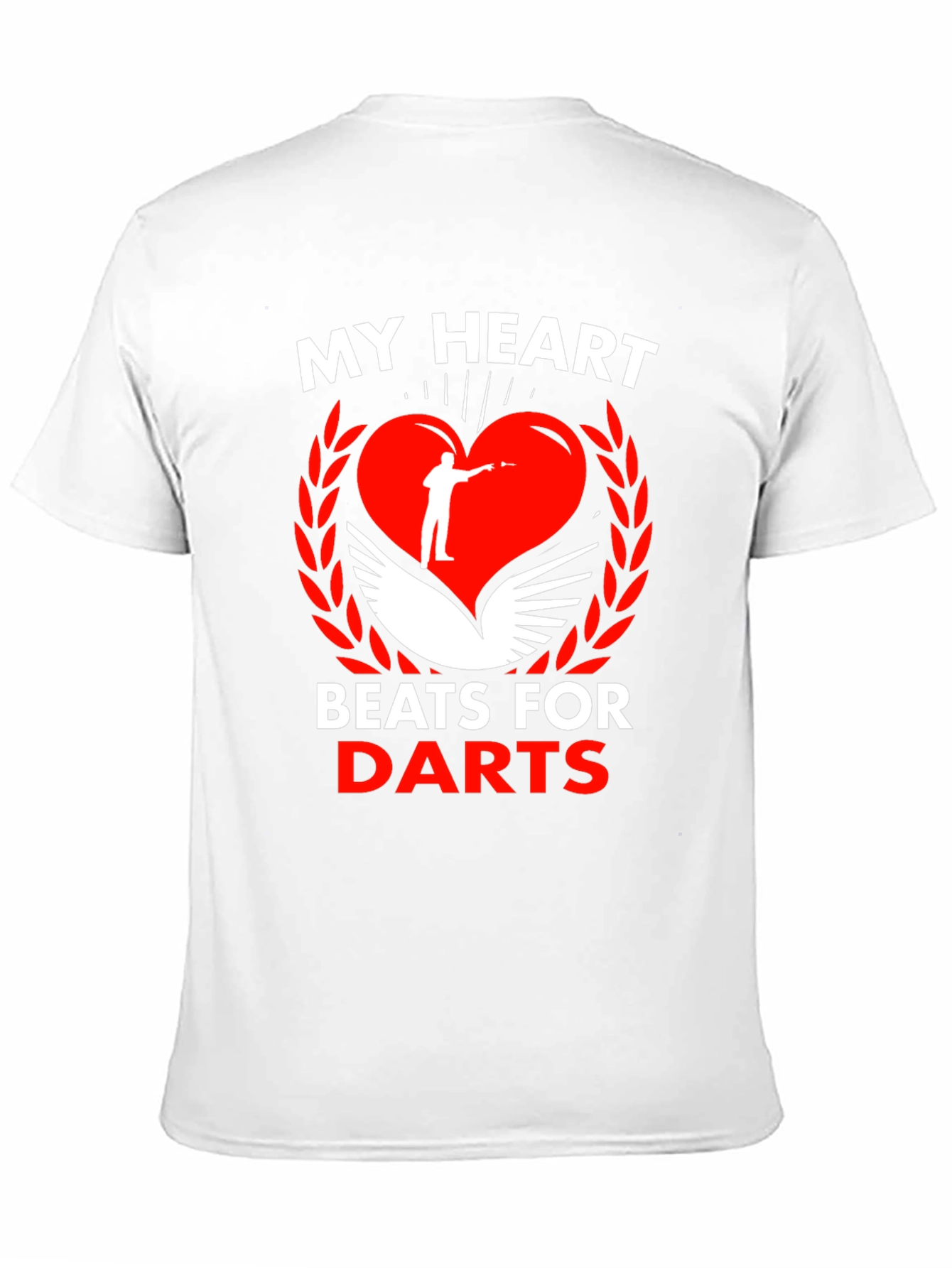 My Heart Beats For Darts Black T-Shirt